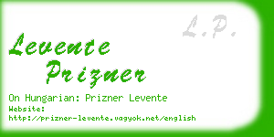 levente prizner business card